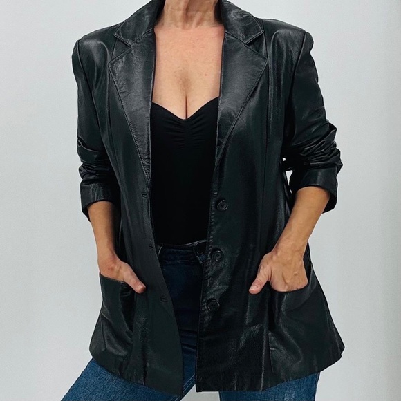 Wilsons Leather Vintage 90’s Rockstar Girlfriend Indie Mob Wife Moto Jacket - Picture 2 of 14